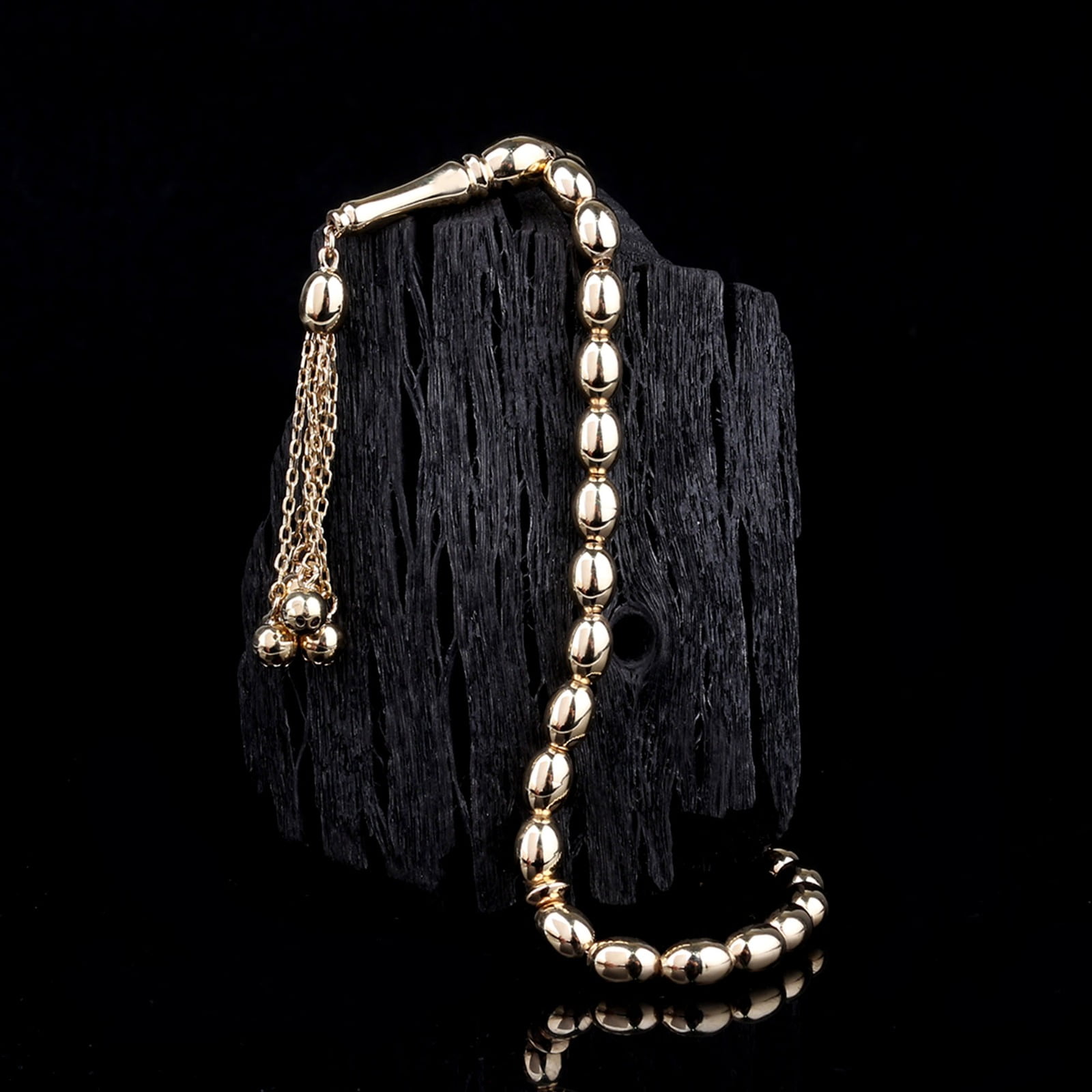 Altin-düz-tesbih-bilek boy-10.46gr-18cm Klasik Bilek Boy Altın Tesbih - Görsel 1