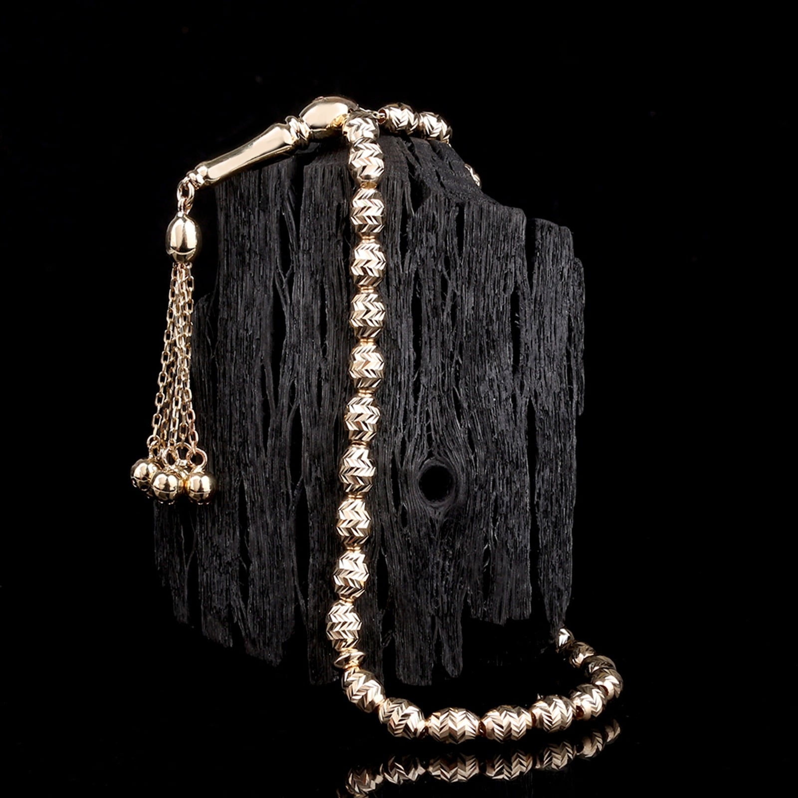 kalem-işçilikli-altin-tesbih-12.90gr-19cm 14 Ayar Kalem İşçilikli Altın Tesbih - Görsel 1