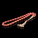 Kırmızı Mineli Altın Tesbih - Görsel 2