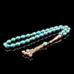 Turkuaz Desenli Altın Tesbih - Görsel 2