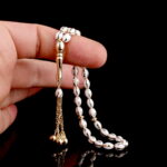 Beyaz Mineli Altın Tesbih - Görsel 3