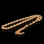 Siyah Mineli Telkari Altın Tesbih - Görsel 2