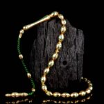 Üç Hilal İşlemeli Koleksiyonluk Altın Tesbih