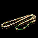 Üç Hilal İşlemeli Koleksiyonluk Altın Tesbih - Görsel 2