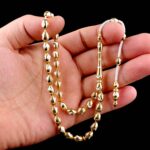 Beyaz Ay Yıldız İşlemeli Altın Tesbih - Görsel 3