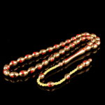 Kırmızı Ay Yıldız İşlemeli Altın Tesbih - Görsel 2