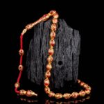 Kırmızı Hat İşlemeli Koleksiyonluk Altın Tesbih