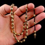 Siyah İşlemeli Sistemli Altın Tesbih - Görsel 3