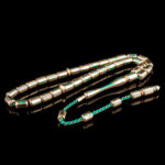 Kapsül Kesim Yeşil İşlemeli Altın Tesbih - Görsel 2