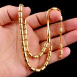 Kapsül Kesim Özel İşçilikli Altın Tesbih - Görsel 3