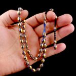 Oval Kesim Özel İşçilikli Altın Tesbih - Görsel 3