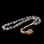 Labradorit Doğal Taş Altın Tesbih - Görsel 2