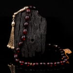 Ateş Kehribar Altın Tesbih