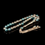 Turkuaz Mine Desenli Altın Tesbih - Görsel 2