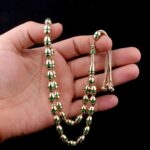 Yeşil Mine İşlemeli Altın Tesbih - Görsel 3