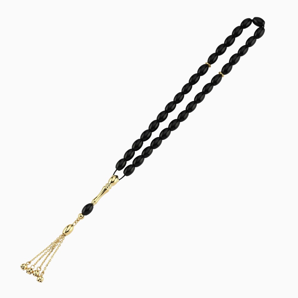 altin-oniks-tesbih-4.60gr Altın Oniks Tesbih - Görsel 1